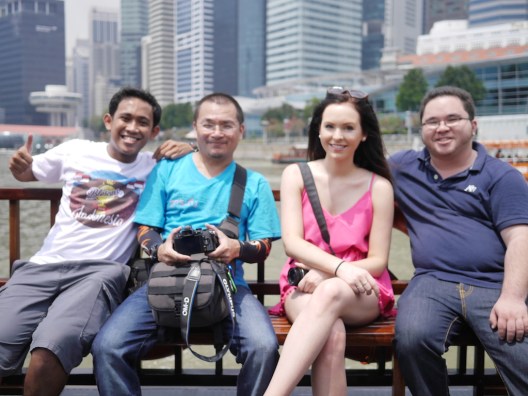 With other contestants