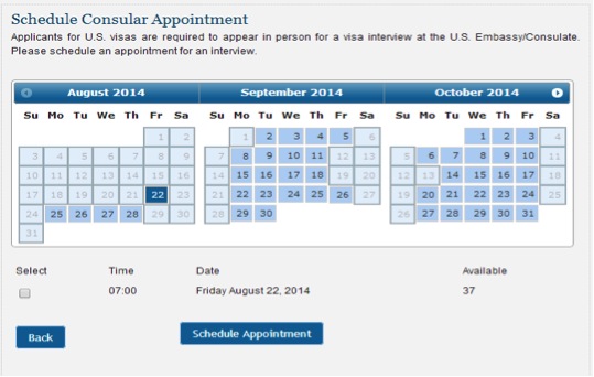 Tanggal wawancara visa