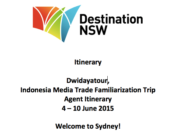 Itinerary DNSW