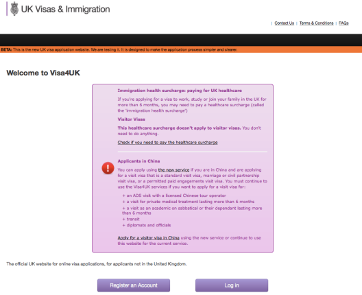 Aplikasi online visa Inggris