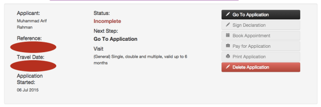 Aplikasi online visa Inggris