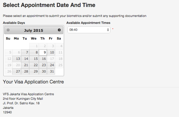 Aplikasi online visa Inggris