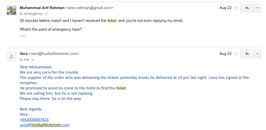 Football Ticket Net Scam