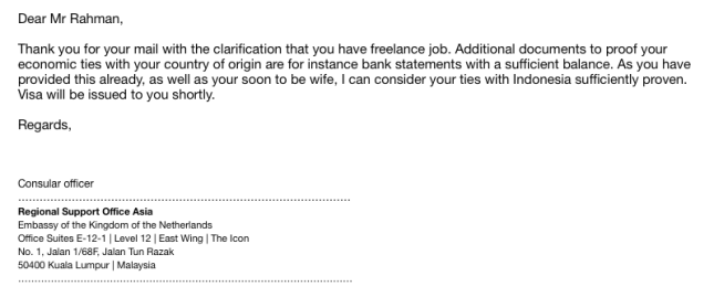 Email Konsular Belanda