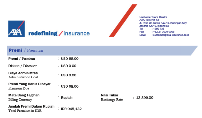 Asuransi Perjalanan AXA