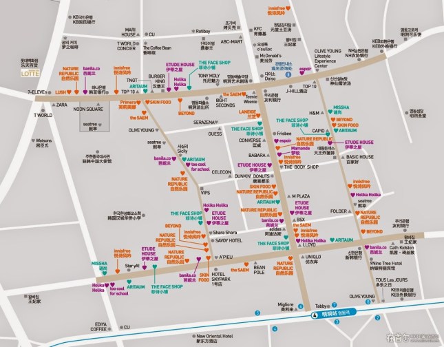 Myeongdong Map