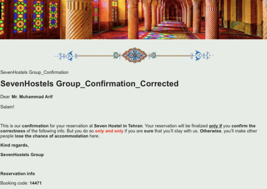 Reservasi Hotel Iran