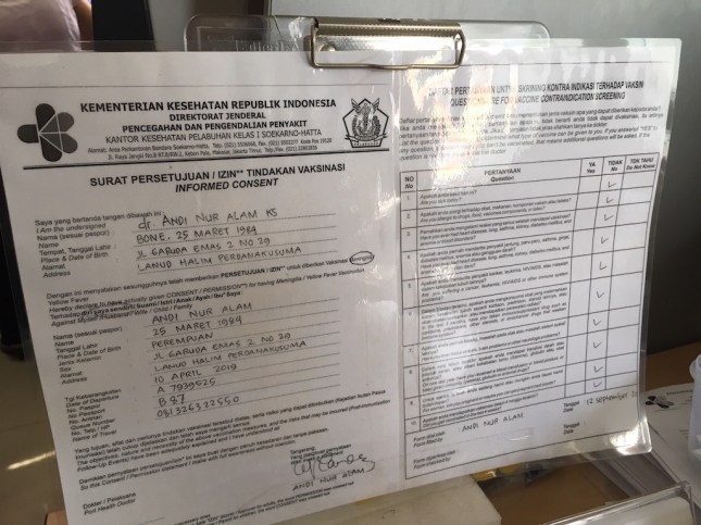 Formulir Isian Vaksinasi