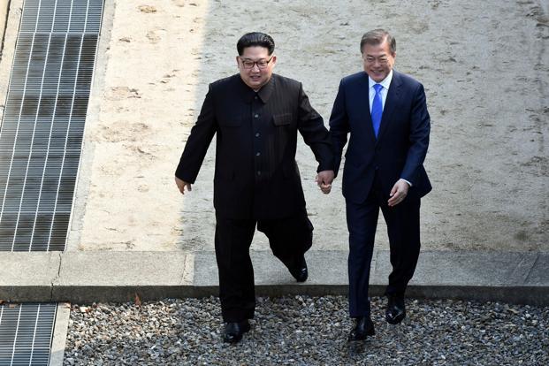 North Korean Kim Jong Un meets South Korea’s Moon in historic summit